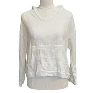 C&C California Hooded Gauze Pullover Hoodie White Size M